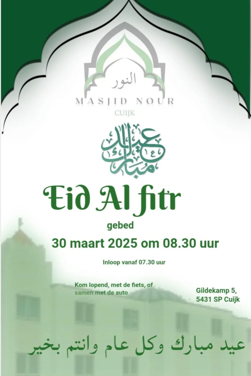 Eid ul-Fitr op zondag 30 maart